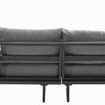 Maldives 129.5" Water Resistant Fabric Upholstered Outdoor Patio 4pc. Modular Sectional