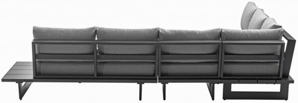 Maldives 129.5" Water Resistant Fabric Upholstered Outdoor Patio 4pc. Modular Sectional