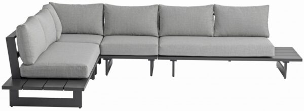 Maldives 129.5" Water Resistant Fabric Upholstered Outdoor Patio 4pc. Modular Sectional