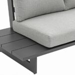 Maldives 129.5" Water Resistant Fabric Upholstered Outdoor Patio 4pc. Modular Sectional