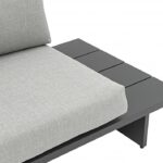 Maldives 129.5" Water Resistant Fabric Upholstered Outdoor Patio 4pc. Modular Sectional