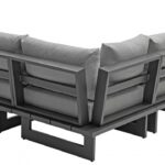 Maldives 102" Water Resistant Fabric Upholstered Outdoor Patio 4pc. Modular Sectional