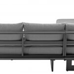 Maldives 102" Water Resistant Fabric Upholstered Outdoor Patio 4pc. Modular Sectional