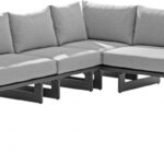 Maldives 102" Water Resistant Fabric Upholstered Outdoor Patio 4pc. Modular Sectional