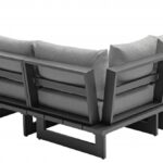 Maldives 129.5" Water Resistant Fabric Upholstered Outdoor Patio 5pc. Modular Sectional