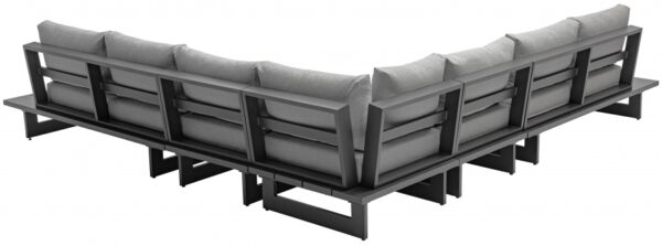 Maldives 129.5" Water Resistant Fabric Upholstered Outdoor Patio 5pc. Modular Sectional