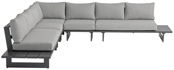 Maldives 129.5" Water Resistant Fabric Upholstered Outdoor Patio 5pc. Modular Sectional