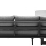 Maldives 157" Water Resistant Fabric Upholstered Outdoor Patio 5pc. Modular Sectional