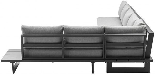 Maldives 157" Water Resistant Fabric Upholstered Outdoor Patio 5pc. Modular Sectional