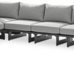 Maldives 102" Water Resistant Fabric Upholstered Outdoor Patio 5pc. Modular Sectional