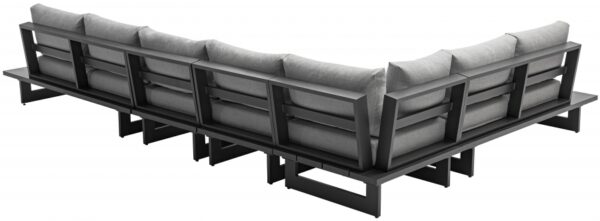Maldives 102" Water Resistant Fabric Upholstered Outdoor Patio 5pc. Modular Sectional
