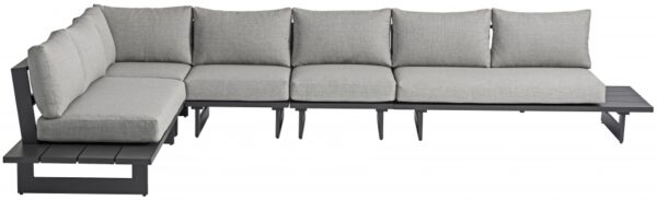 Maldives 102" Water Resistant Fabric Upholstered Outdoor Patio 5pc. Modular Sectional