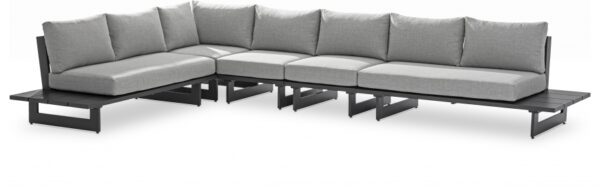 Maldives 102" Water Resistant Fabric Upholstered Outdoor Patio 5pc. Modular Sectional