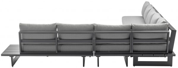 Maldives 157" Water Resistant Fabric Upholstered Outdoor Patio 6pc. Modular Sectional
