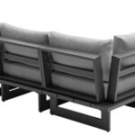 Maldives 129.5" Water Resistant Fabric Upholstered Outdoor Patio 6pc. Modular Sectional