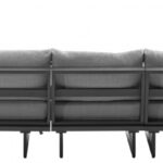 Maldives 129.5" Water Resistant Fabric Upholstered Outdoor Patio 6pc. Modular Sectional