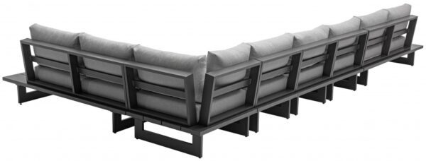 Maldives 102" Water Resistant Fabric Upholstered Outdoor Patio 6pc. Modular Sectional