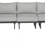 Maldives 102" Water Resistant Fabric Upholstered Outdoor Patio 6pc. Modular Sectional
