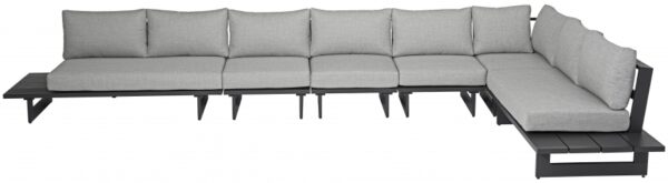 Maldives 102" Water Resistant Fabric Upholstered Outdoor Patio 6pc. Modular Sectional