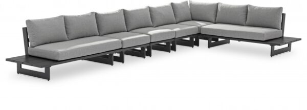 Maldives 102" Water Resistant Fabric Upholstered Outdoor Patio 6pc. Modular Sectional