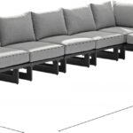 Maldives 102" Water Resistant Fabric Upholstered Outdoor Patio 6pc. Modular Sectional