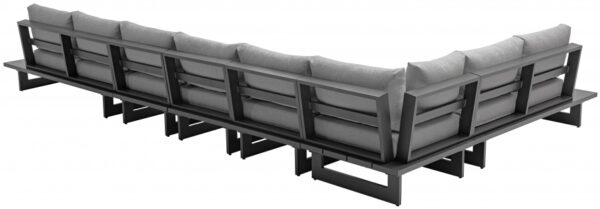 Maldives 184.5" Water Resistant Fabric Upholstered Outdoor Patio 6pc. Modular Sectional