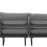 Maldives 184.5" Water Resistant Fabric Upholstered Outdoor Patio 6pc. Modular Sectional