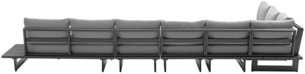 Maldives 184.5" Water Resistant Fabric Upholstered Outdoor Patio 6pc. Modular Sectional
