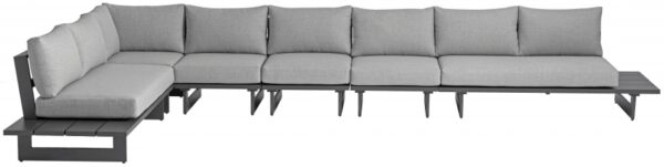 Maldives 184.5" Water Resistant Fabric Upholstered Outdoor Patio 6pc. Modular Sectional