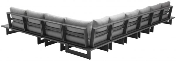 Maldives 129.5" Water Resistant Fabric Upholstered Outdoor Patio 7pc. Modular Sectional