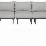 Maldives 129.5" Water Resistant Fabric Upholstered Outdoor Patio 7pc. Modular Sectional