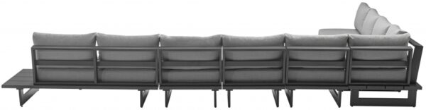 Maldives 184.5" Water Resistant Fabric Upholstered Outdoor Patio 7pc. Modular Sectional