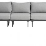 Maldives 184.5" Water Resistant Fabric Upholstered Outdoor Patio 7pc. Modular Sectional