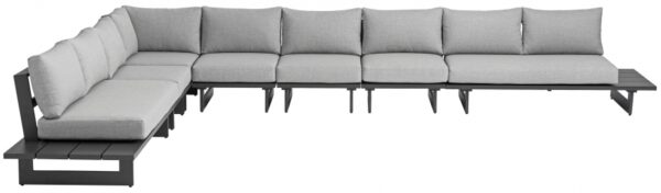 Maldives 184.5" Water Resistant Fabric Upholstered Outdoor Patio 7pc. Modular Sectional