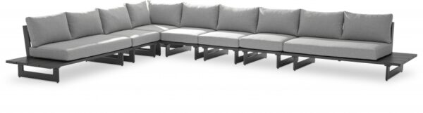 Maldives 184.5" Water Resistant Fabric Upholstered Outdoor Patio 7pc. Modular Sectional