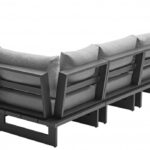 Maldives 212" Water Resistant Fabric Upholstered Outdoor Patio 7pc. Modular Sectional