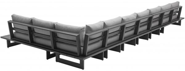 Maldives 212" Water Resistant Fabric Upholstered Outdoor Patio 7pc. Modular Sectional