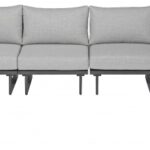 Maldives 212" Water Resistant Fabric Upholstered Outdoor Patio 7pc. Modular Sectional