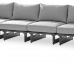 Maldives 212" Water Resistant Fabric Upholstered Outdoor Patio 7pc. Modular Sectional