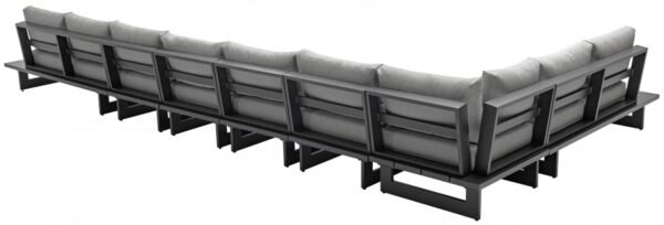 Maldives 212" Water Resistant Fabric Upholstered Outdoor Patio 7pc. Modular Sectional