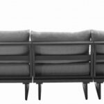 Maldives 212" Water Resistant Fabric Upholstered Outdoor Patio 7pc. Modular Sectional