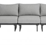 Maldives 212" Water Resistant Fabric Upholstered Outdoor Patio 7pc. Modular Sectional