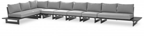 Maldives 212" Water Resistant Fabric Upholstered Outdoor Patio 7pc. Modular Sectional