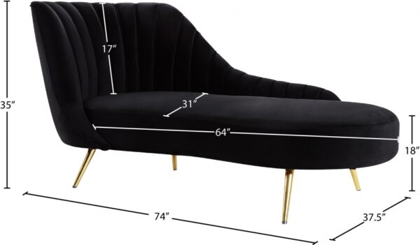 Margo Velvet Upholstered Chaise Lounge