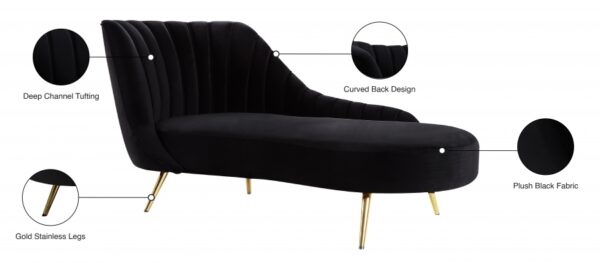 Margo Velvet Upholstered Chaise Lounge
