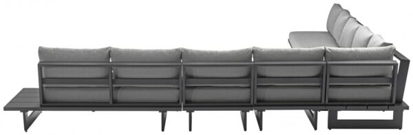 Maldives 157" Water Resistant Fabric Upholstered Outdoor Patio 7pc. Modular Sectional