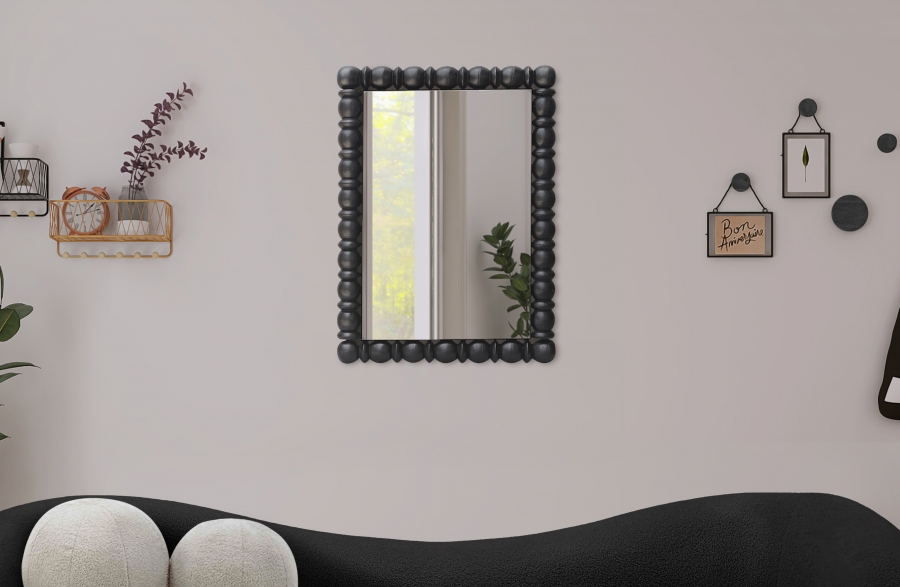 Aubrey Acacia Wood Frame Mirror