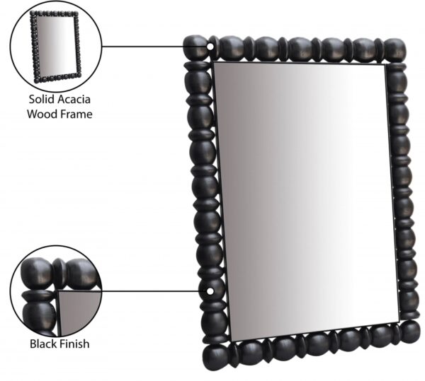 Aubrey Acacia Wood Frame Mirror