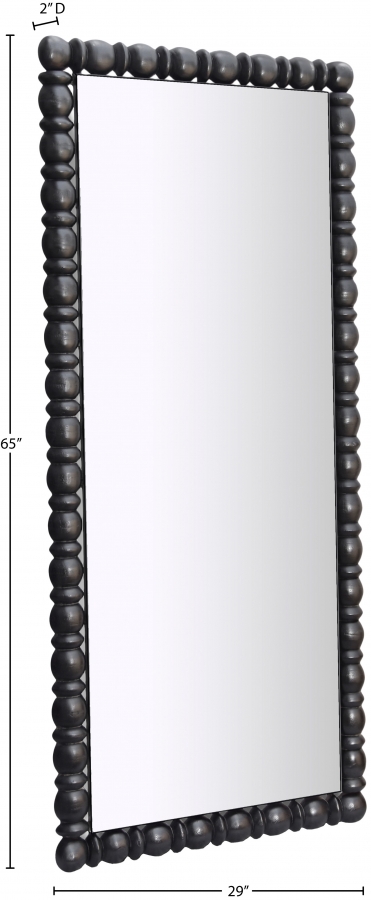 Aubrey Acacia Wood Frame Mirror