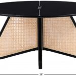 Butterfly Natural Cane And Oak Veneer Coffee Table